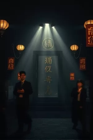 《雾港来信》海报，雨中的绿色邮筒与湿透的信封