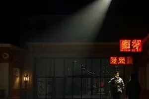 《纸上长街》海报,铅笔画出的街道延伸到尽头